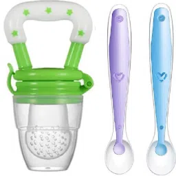 2pc Baby Feeding Spoons & Fruit Feeder (Combo Pack of 3) Teether and Feeder-picture-22