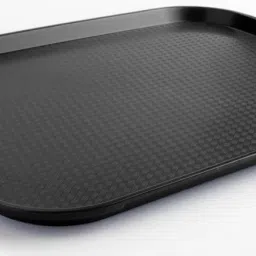 (11 inch x 14 inch )Rectangle Plastic Tray Tea Coffee Snack Food Serving Tray Restaurant Trays , BLACK (MADE IN INDIA ) Tray-picture-11