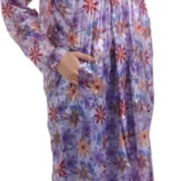 Floral Print, Solid Women Raincoat-image-26
