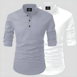 Men Solid Cotton Blend Straight Kurta-picture-23
