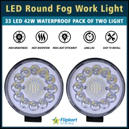 33 LED 40W Fog Light With Powerful Lighting Range Waterproof Ultra Bright Bulb Fog Lamp Car, Motorbike LED (12 V, 40 W)-56