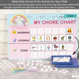 inkdotpot Kids Daily Responsibility Checklist to Do List Daily Task Routine Chore Chart-B1 image 2