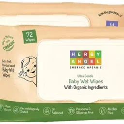 Ultra Gentle Baby Wet Wipes With Organic Ingredients 72 pcs Pack of 2-16