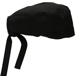 Black Chef Cap/Cooking Cap/Scrub Cap/Bandana Chef Hat-2