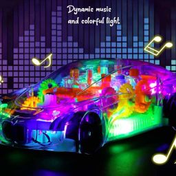 Transparent Musical Concept Racing Car with 3D Flashing LED Lights for Kids-348-image-80