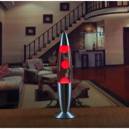 rv mart Real Lava Lamp 13 Inches Table Lamp Soft Molten Red Lava Romantic Rocket Lamp Table Lamp image 4