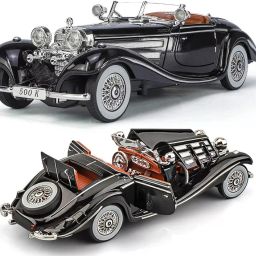 1:24 Vintage Toy Car Diecast Model Vintage Car Light Sound Diecast Metal Car-23