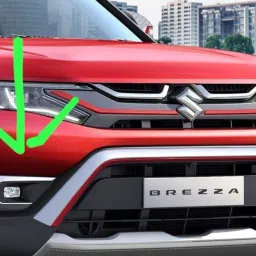 Imported Fog Lamp Chrome Garnish Compatible For Brezza 2022 (2Pcs) Chrome Maruti Vitara Brezza LDi, Vitara Brezza LXI Petrol Front Garnish-image-21