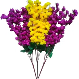 Yellow, Red Orchids Artificial Flower-0