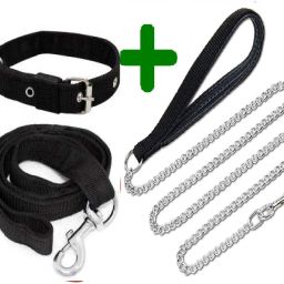 Combo Dog Chain Leash Collar & Belt Set 1 inch Medium Dog Collar & Chain-image-68