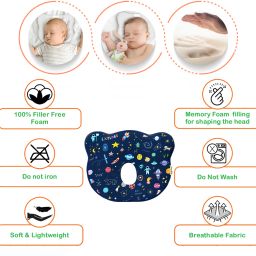 oyo baby Memory Foam Pillow For Kids For Extra Neck Support Memory Foam Nature Baby Pillow Pack of 1 image 5