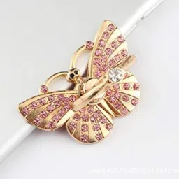 befunky Luxury Universal Mobile Holder Stand, 3D Ring Finger Grip for Mobile Tablet (Butterfly Bling Pink) Mobile Holder-28