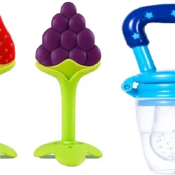 Baby Fruit Nibbler and Feeder with Fruit Shape Silicone Teether Teether-picture-1