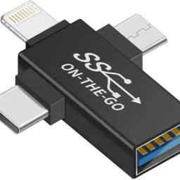 TECHGEAR Black 3 in 1 OTG Adapter,USB c to USB Adapter, Phone Converter-picture-34
