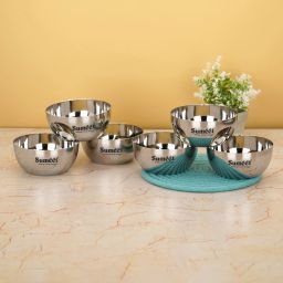 Stainless Steel Serving Bowl Stainless Steel Big Shape Bowl/Wati/Katori with MirrorFinish – 12.2cm Dia-image-20
