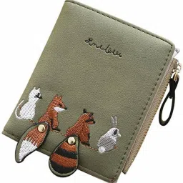 Women Casual Green Artificial Leather Wallet - Mini-image-71