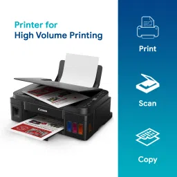 Canon PIXMA Mega Efficient G3012 Multi-function WiFi Color Ink Tank Printer (Color Page Cost: 0.21 Rs. | Black Page Cost: 0.09 Rs. | Borderless Printing) with 2 additional Black Ink Bottles image 3