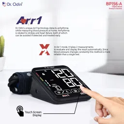 Dr. Odin Smart Talking Automatic Digital Blood Pressure Monitor Machine with Touch Display | WHO Function, Clinically Accurate with Day-Night Mode 156A Blood Pressure Checking Machine Bp Monitor image 3