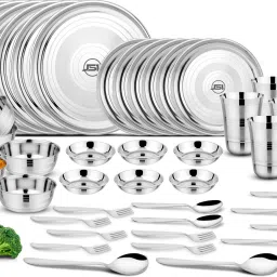 Pack of 44 Steel Dinner Set-image-23