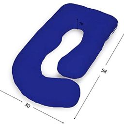 Polyester Fibre Solid Pregnancy Pillow Pack of 1-image-78