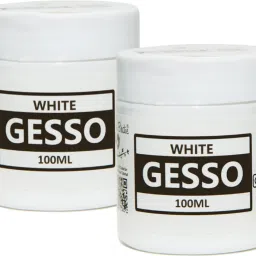 Acrylic Gesso, White 100ml x 2, Set of 2 White Gesso for Paint Formulations, Panels-20