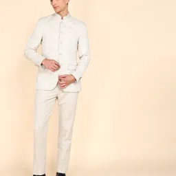 Men SB 5BTN BANDHGALA C&S ON CLR-CONT FIT Solid Suit-image-21
