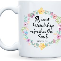A Sweet Friendship, Inspirational Bible Verse Printed Ceramic Coffee Mug-image-64
