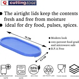Modular Containers Lids for Boxes Compatible with Cutting EDGE Containers Only 7.4 inch, 3.7 inch Lid Set image 5
