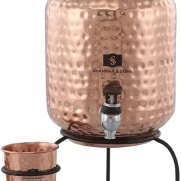 Litre Copper Dispenser with 1 Glass Bottom Loading Water Dispenser-image-6