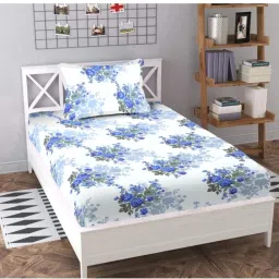 180 TC Microfiber Single 3D Printed Flat Bedsheet-2