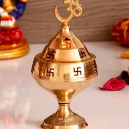 ecraftindia Om Gold Brass Diya-picture-40