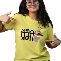 Tedhi Medhi Family Women Typography Printed V-Neck Pure Cotton Applique T-shirt-image-60