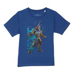 Marvel by Wear Your Mind Boys Blue Henley Neck Indigo Pure Cotton Applique T-shirt-image-67