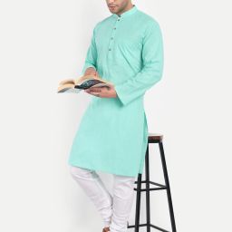 Men Pure Cotton Kurta Pyjama Set-image-8