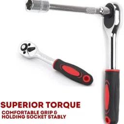 reva TK0046 46 Pieces Socket Wrench Set with 1/4 inch Screwdriver Drive Socket Tool Box image 4
