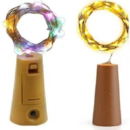 20 LEDs 2 m Multicolor, Gold Steady String Rice Lights-image-3
