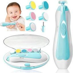 Baby Nail Trimmer Kit,Manicure Kit with 6 Replacement Heads for Newborn Toddlers-12