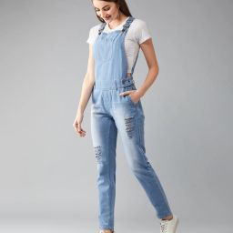 Women Blue Dungaree-image-13