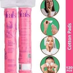 Cotton Pads for Face/Eyes, Makeup Remover Wipes (120 Rounds/Pouch) (Pack of 1)-image-97