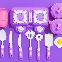 11-Piece Kids Kitchen Play Set – Cute Pink-image-59