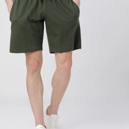 Solid Men Green Regular Shorts-image-72