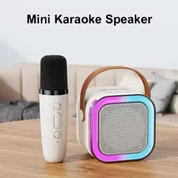 kammateswara Karaoke Machine Bluetooth Speaker with Wireless Microphone and Dynamic Lights image 2