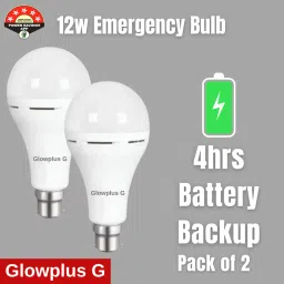 Dual 12W Emergency Bulbs – Light Up During Outages 3 hrs Bulb Emergency Light-12