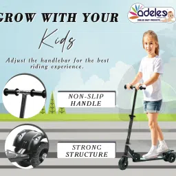 3 Wheel Skates Kick Scooter for Boys and Girls with Rear Break Kids Scooter-image-18