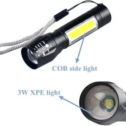 techpride Small torch light Zoomable Mini Flashlight 3 Light Modes for Camping Hiking Torch image 4