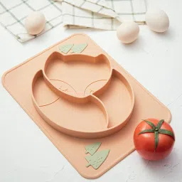 guchigu Silicone Feeding Plate for Babies with Suction Base , BPA free Unbreakable Plate- Silicone image 5