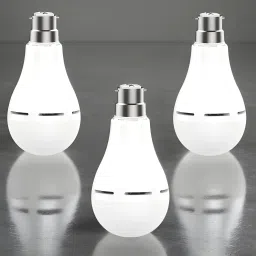 Charging Bulb 9W LED 1200mAh battery 4 hrs emergency light Pack of 3 bulbIF199 4 hrs Bulb Emergency Light-image-38
