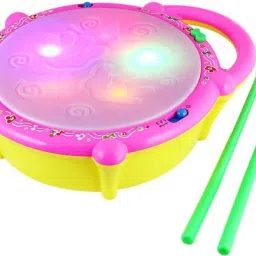 Multicoloured Flash Drum With 3D Lights & Music  (Multicolor)-image-53