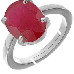 8.00 Ratti Burma Ruby Manik Gemstone Ring A1 Quality Stone Ruby Brass Plated Ring-image-15