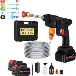 Cordless 48V Wireless High Pressure Car Washer Gun with 5 tips Pressure Washer-image-22